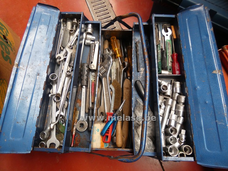 Metalen gereedschapskoffer "blauw"