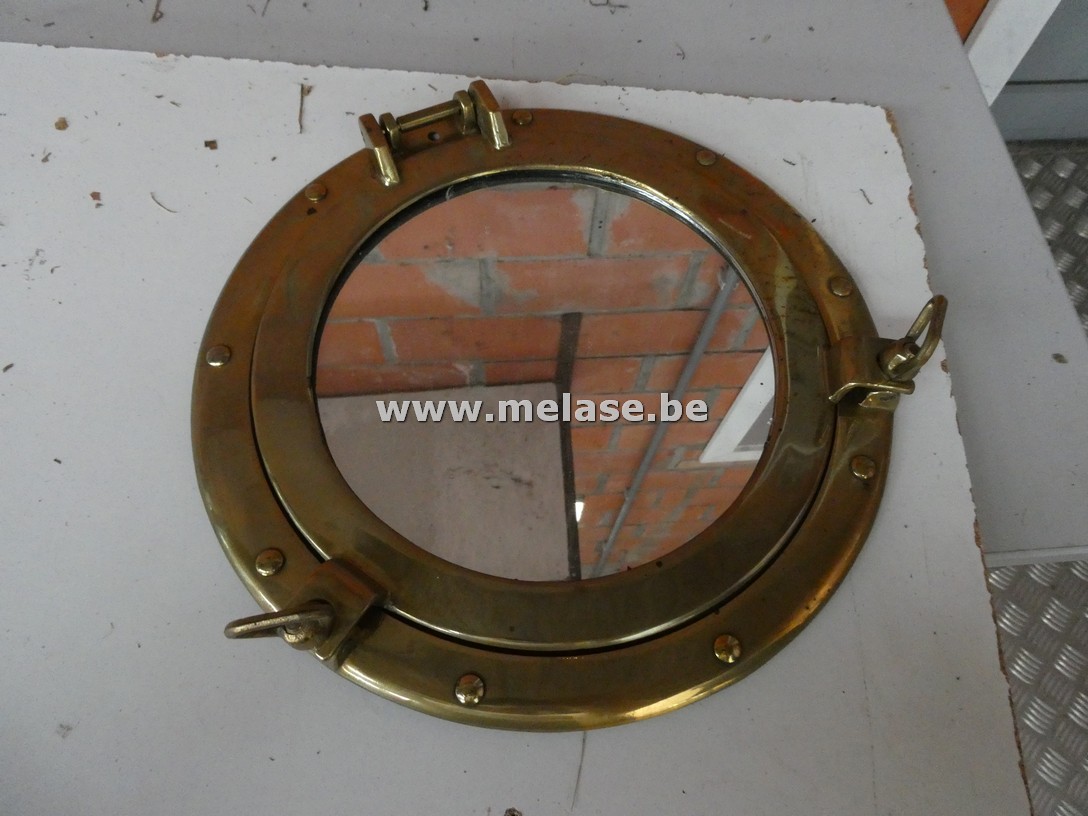 Spiegel "scheepsraampje - koper"