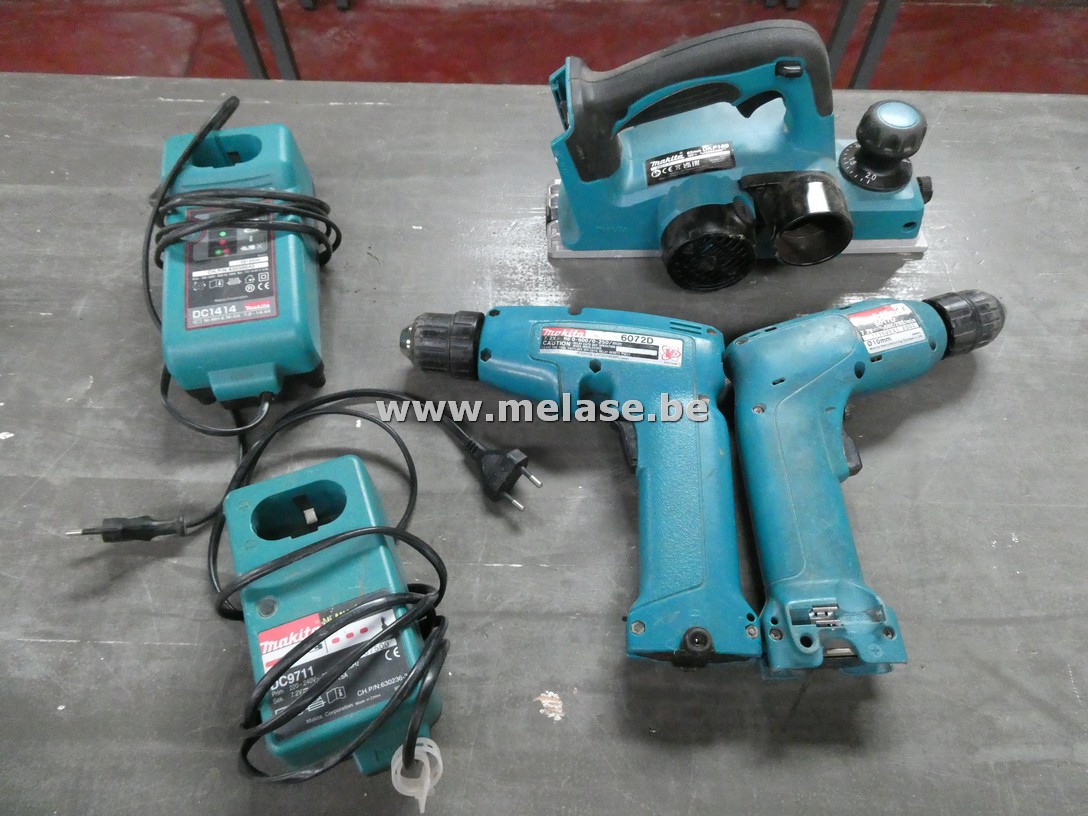 2 schroefmachines + schaafmachine "Makita"