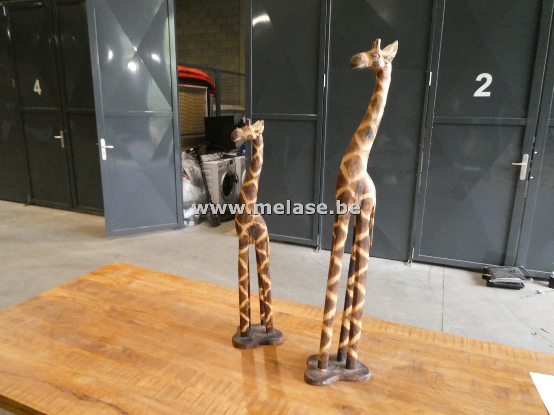 Houten beelden "Giraf"